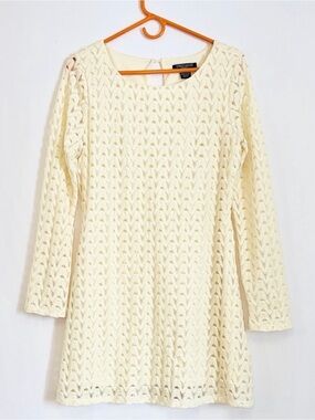 Streetwear Society Cream Long Sleeve Garden Wedding Guest Ready Party Dress 👗